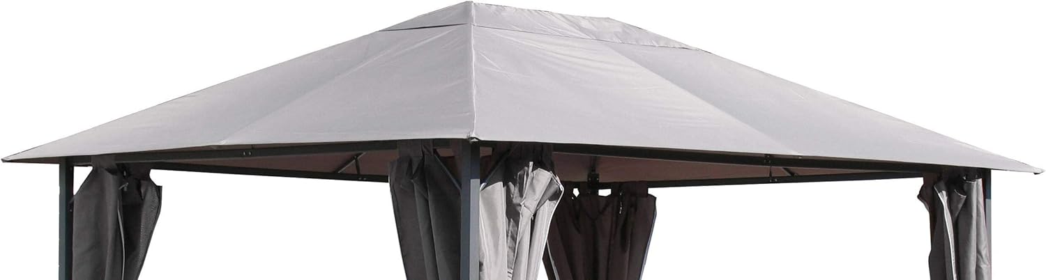QUICK STAR 250g 3x4m Replacement Garden Gazebo Roof - Antique Sand Replacement Cover