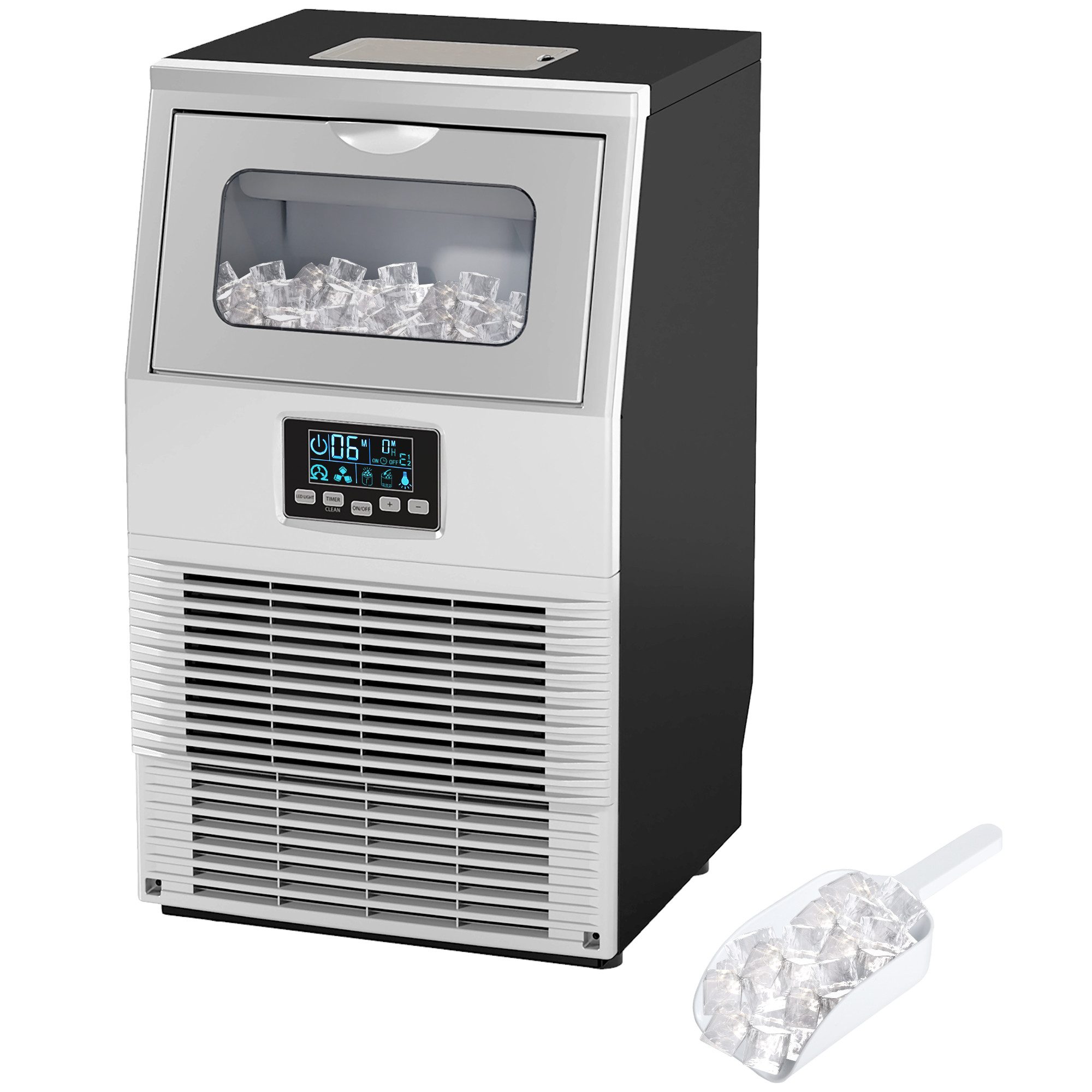 Eiswürfelmaschine Kommerzielle Eiswürfelmaschine, LED-Beleuchtung