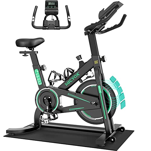 Micyox MX87 Cyclette a Resistenza Magnetica Cyclette da Camera con Volano da 12kg, Sensore Pulsazioni e Freno di Emergenza, Fitness Cyclette Silenziose per la Casa : Sport e tempo libero