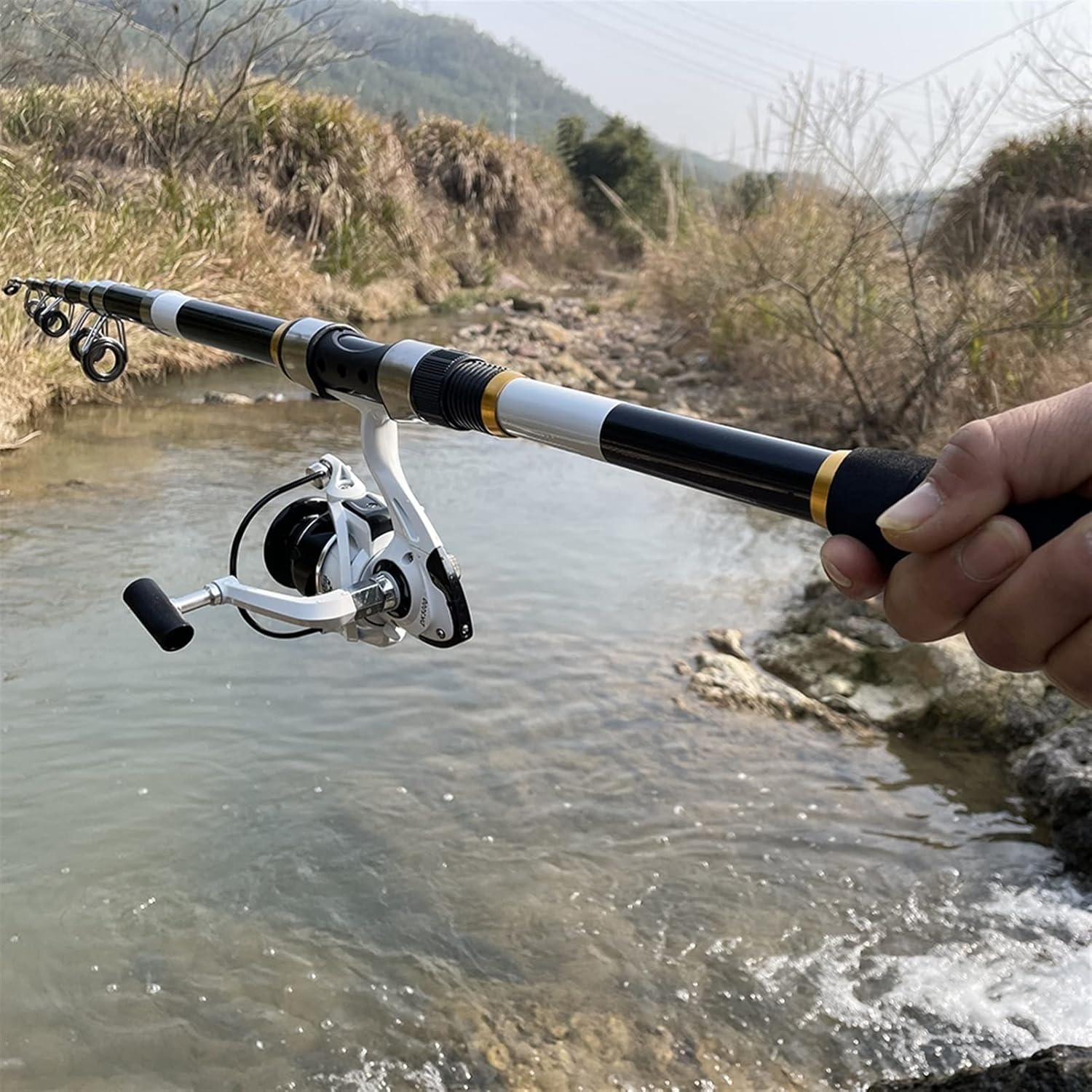 Angelrute Angeln Kit Set Teleskop Angelrute Reel Combo Spinnrolle Angelset Karpfen Angelrute Reel Kit Angeln Sommer Gear Angelruten