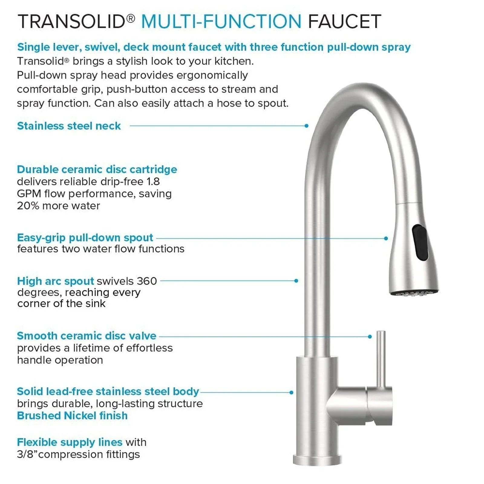 Transolid EWS-2422S 24-in W x 22-in D x 35-in H Stainless Steel Laundry Sink and Wash Stand - 24-in x 22-in