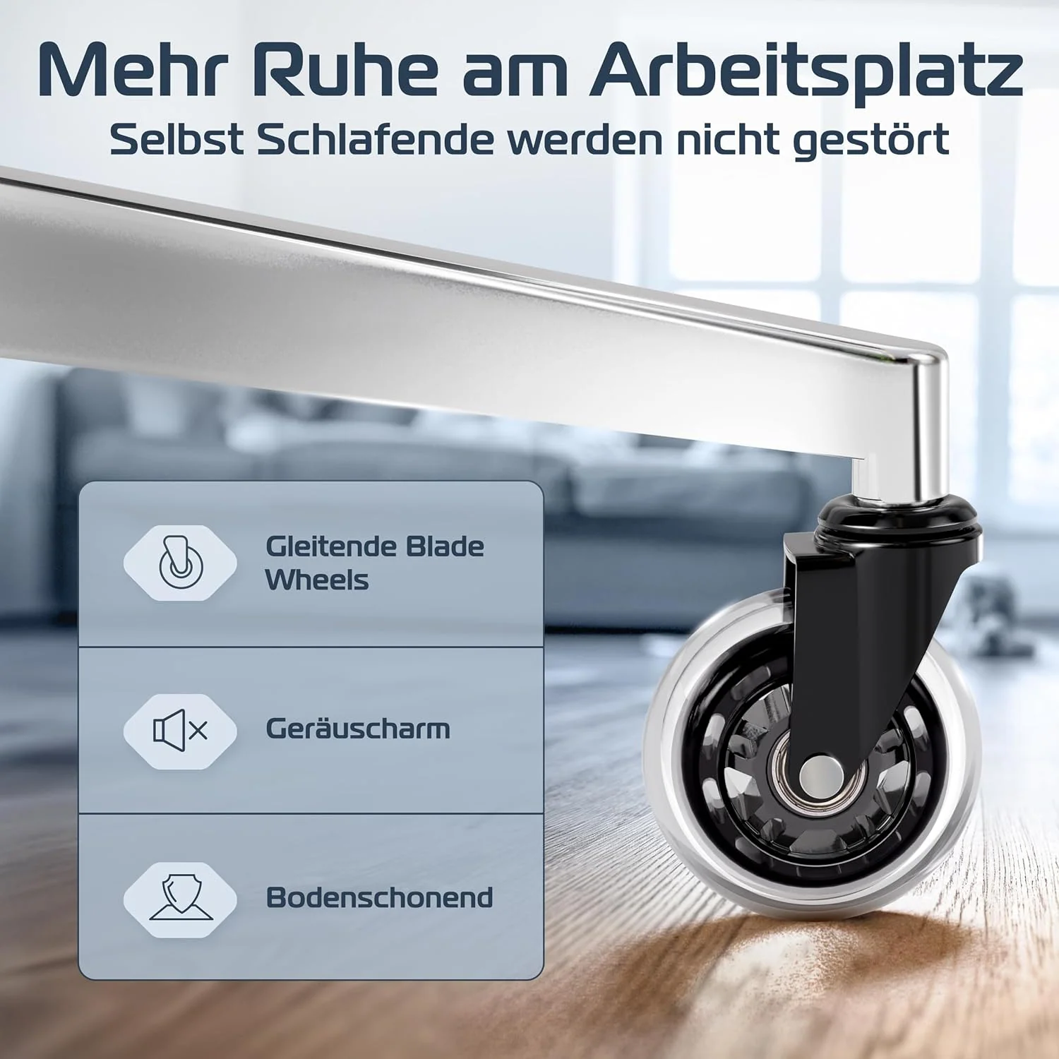 CLOUVOU Ergonomischer Bürostuhl mit verstellbaren Armlehnen und Kopfstütze