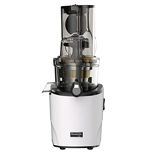 Kuvings Whole Slow Juicer REVO830SWP Cold Press Masticating Juicer Machine   Extra Wide 88mm & 48mm Food Chutes   Quiet Strong Motor Auto Cut Fruits & Veggies   Smoothie Sorbet Attachment   White : Home & Kitchen