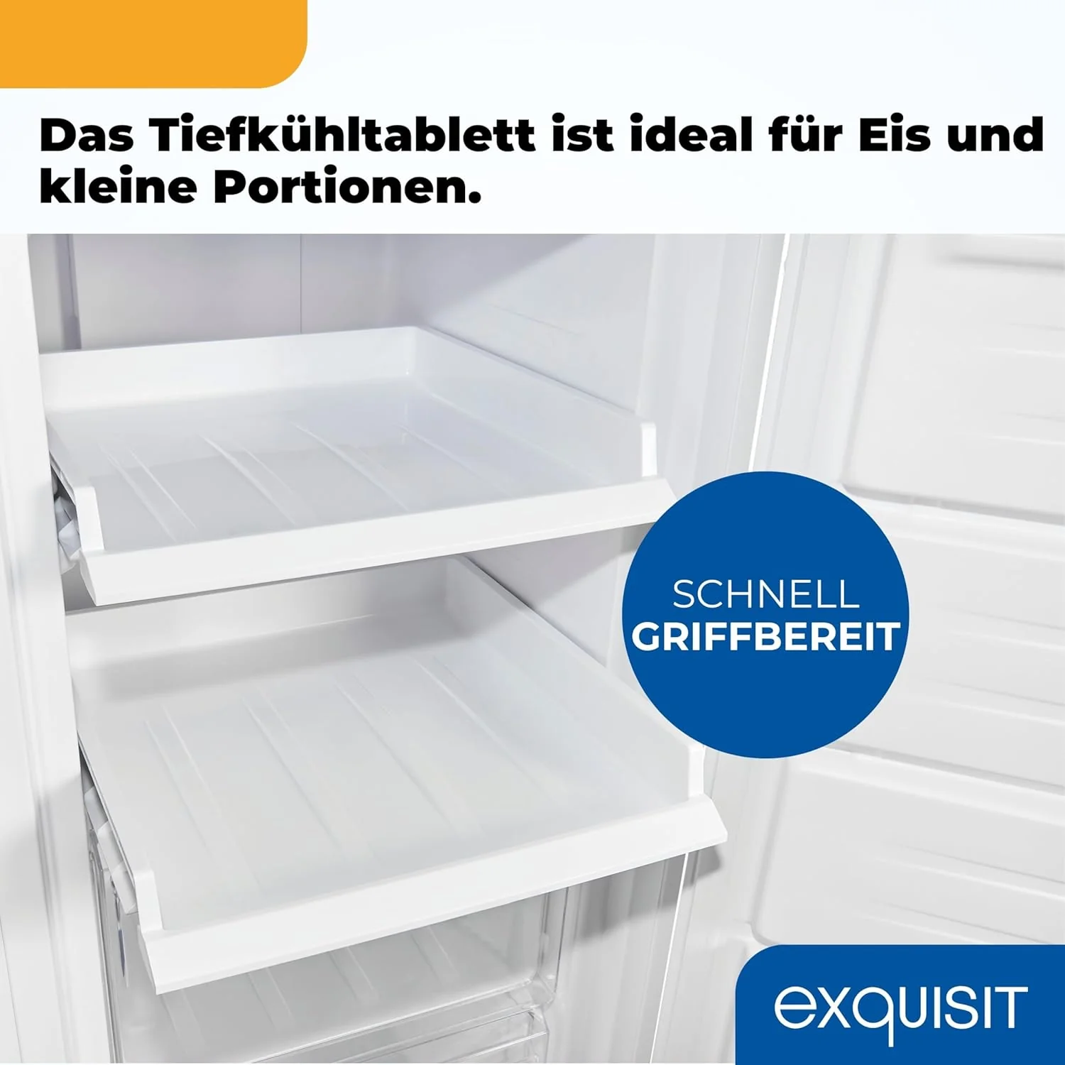 Exquisit Gefrierschrank NoFrost, Tiefk��hlschrank gro?, 161 Liter, Schnellgefrieren, Alarm-Funktion, GS5231-NF-H-040C weiss