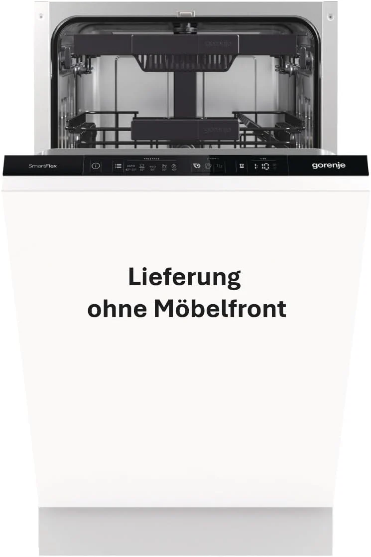 Gorenje GV561C10 Vollintegrierbar Geschirrspüler/45 cm/5 Programme/10 Maßgedecke/15 Min Schnellwaschgang/MultiClack/Warmwasseranschluss/Dritter