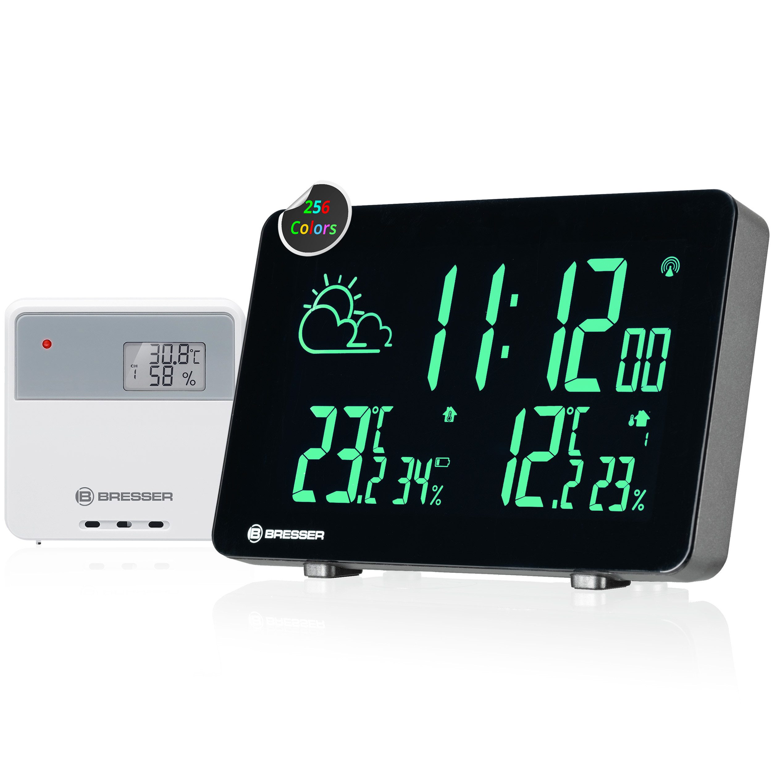 Wetterstation BRESSER Funkwetterstation mit Farbwechsel