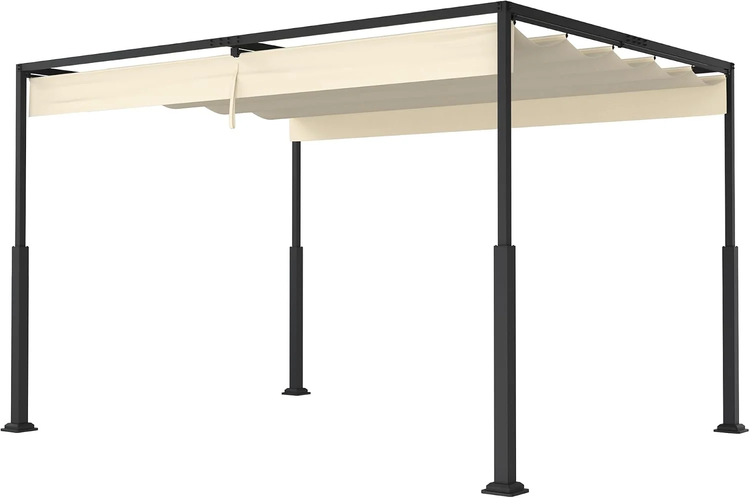 FIVMEN Pavillon, Beige, Pergola 3x4 m Terrassenüberdachung Überdachung Wasserdicht