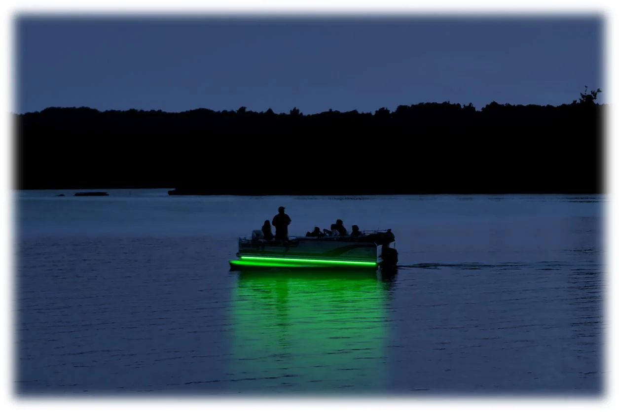 Pimp My Pontoon Neon Green LED Under Glow Deck Boat Lighting DIY Kit