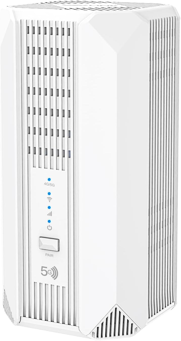 WAVLINK WiFi 6 AX3000 Router 5G con Slot SIM, 3,4 Gbps 5 G NR + 2975 Mbps WiFi 6, Supporto SA/NSA, 2 Porte Antenna Cellulare 5G, Porta Gigabit WAN/LAN, Slot per Scheda Nano SIM, VPN