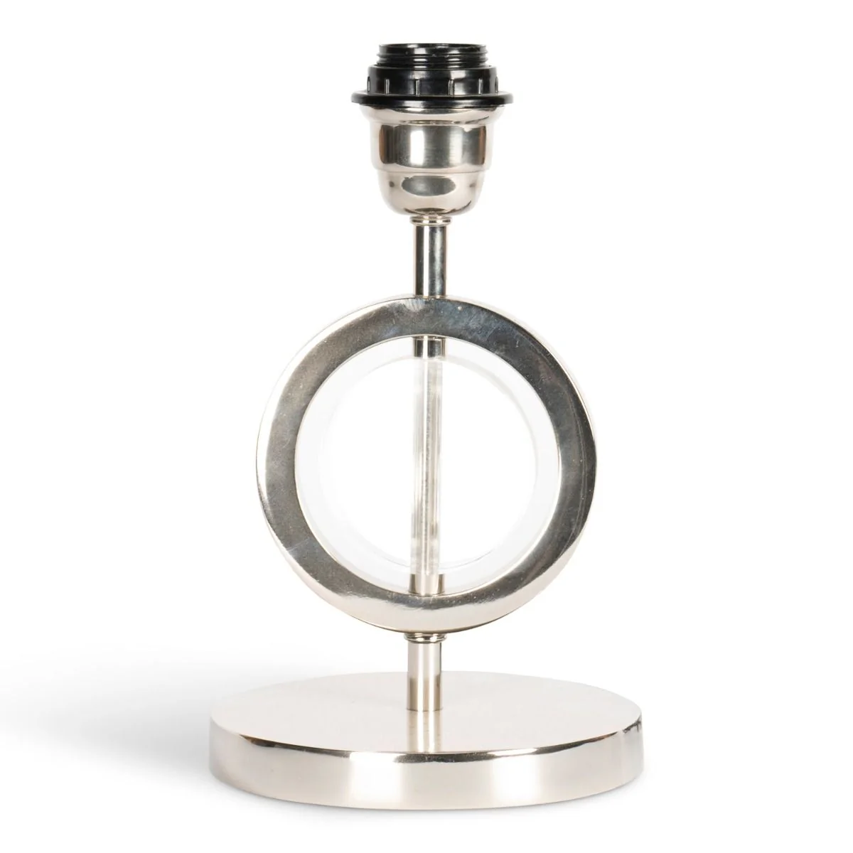 Art Deco Circle Lamp Single - Silver