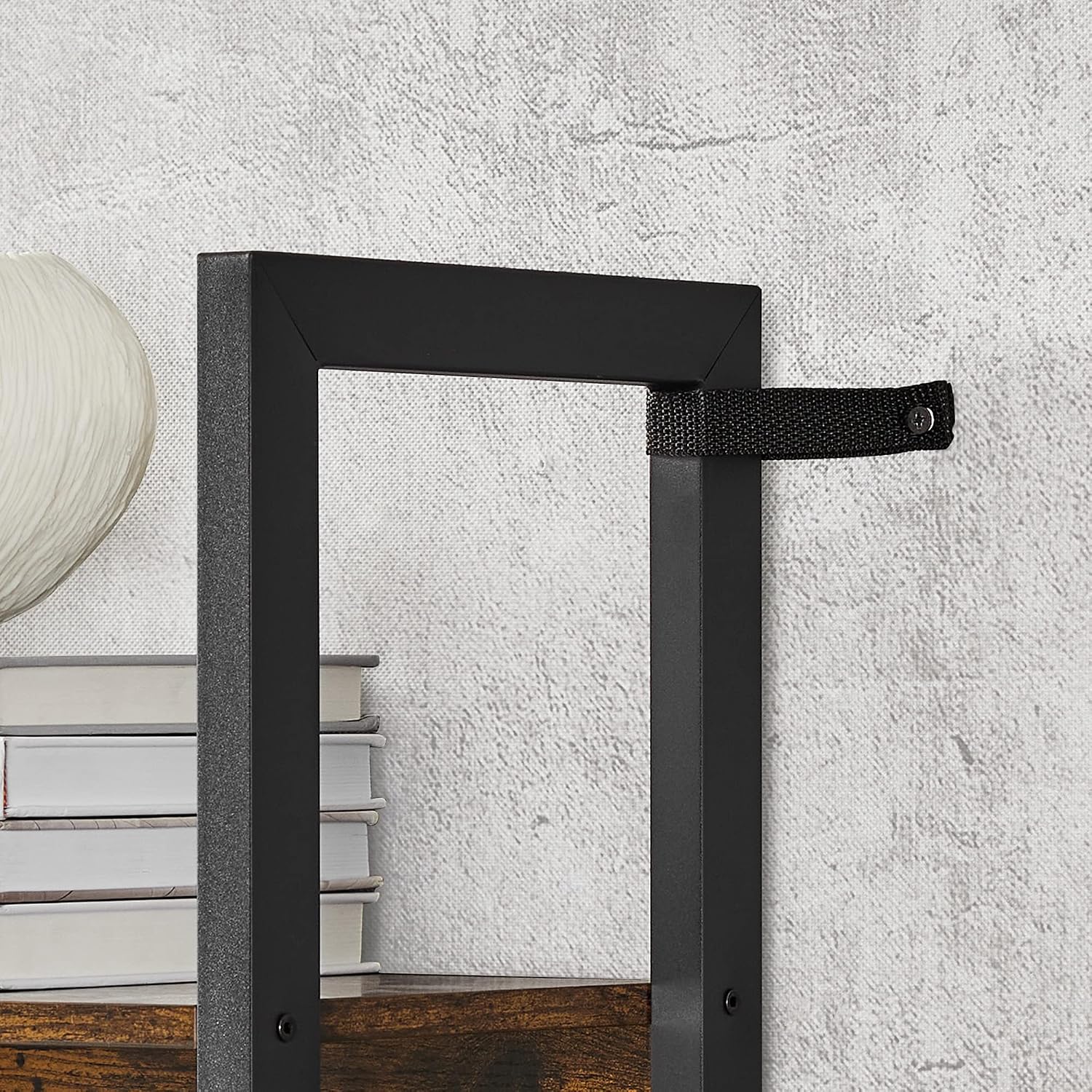 VASAGLE Bücherregal mit Metallrahmen, Standregal im Industrial-Stil