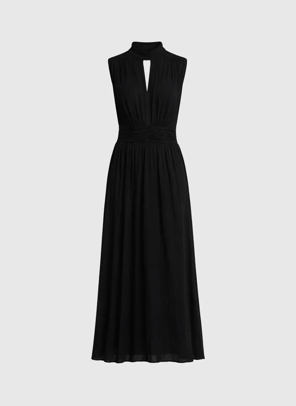 Orlany Crinkle Viscose Maxi Dress in Black �� An'ge