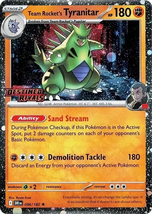 Team Rocket's Tyranitar (Prerelease) (096/182) (Miscellaneous Cards & Products)