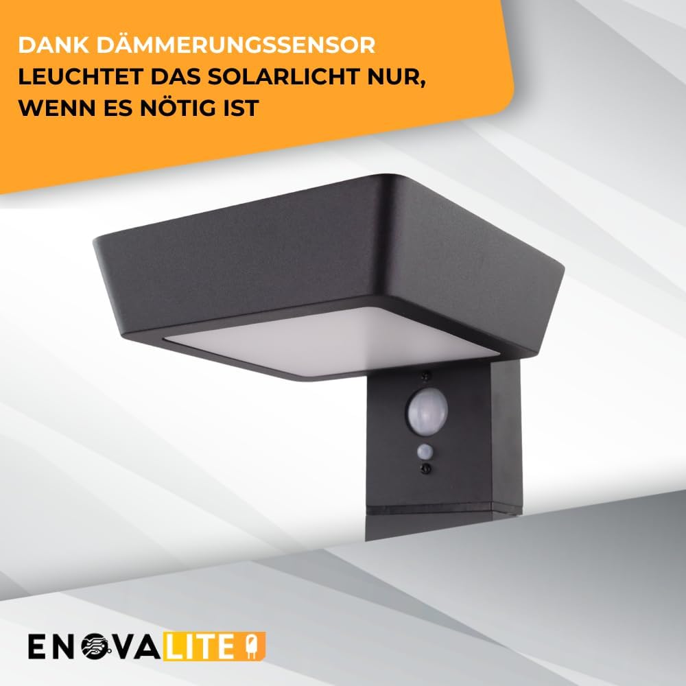 4er Set Solar Wegeleuchte mit Bewegungsmelder - 3 Lichtmodi - 3000K Warmweiß - IP54 wetterfest - Aluminium - eckige LED Außenleuchte Pollerleuchte Garten Terrasse