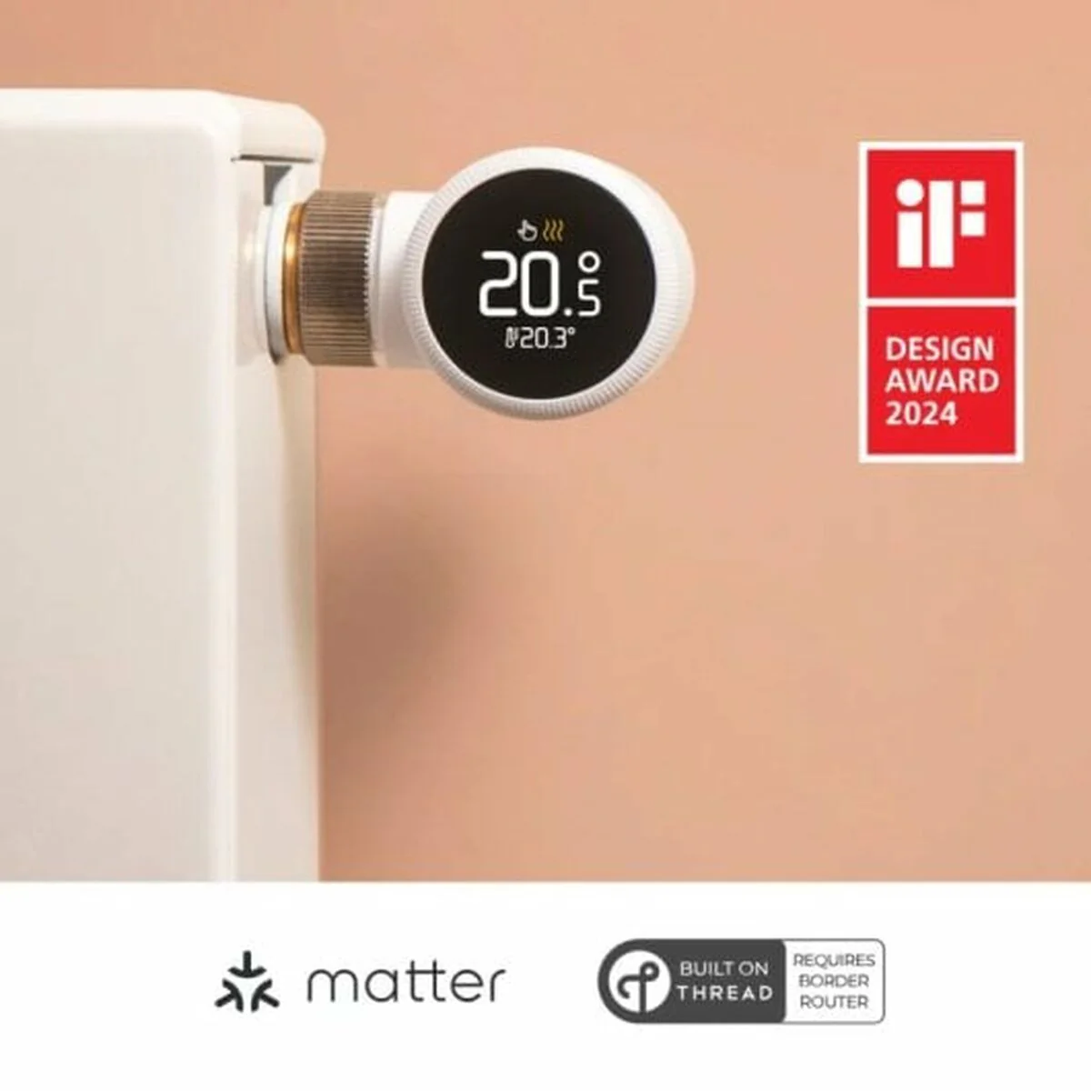 2025 Termostato intelligente per radiatori con controllo via app e integrazione con il sistema domotico – installazione semplice, risparmiatore di energia, compatibile con i radiatori comuni