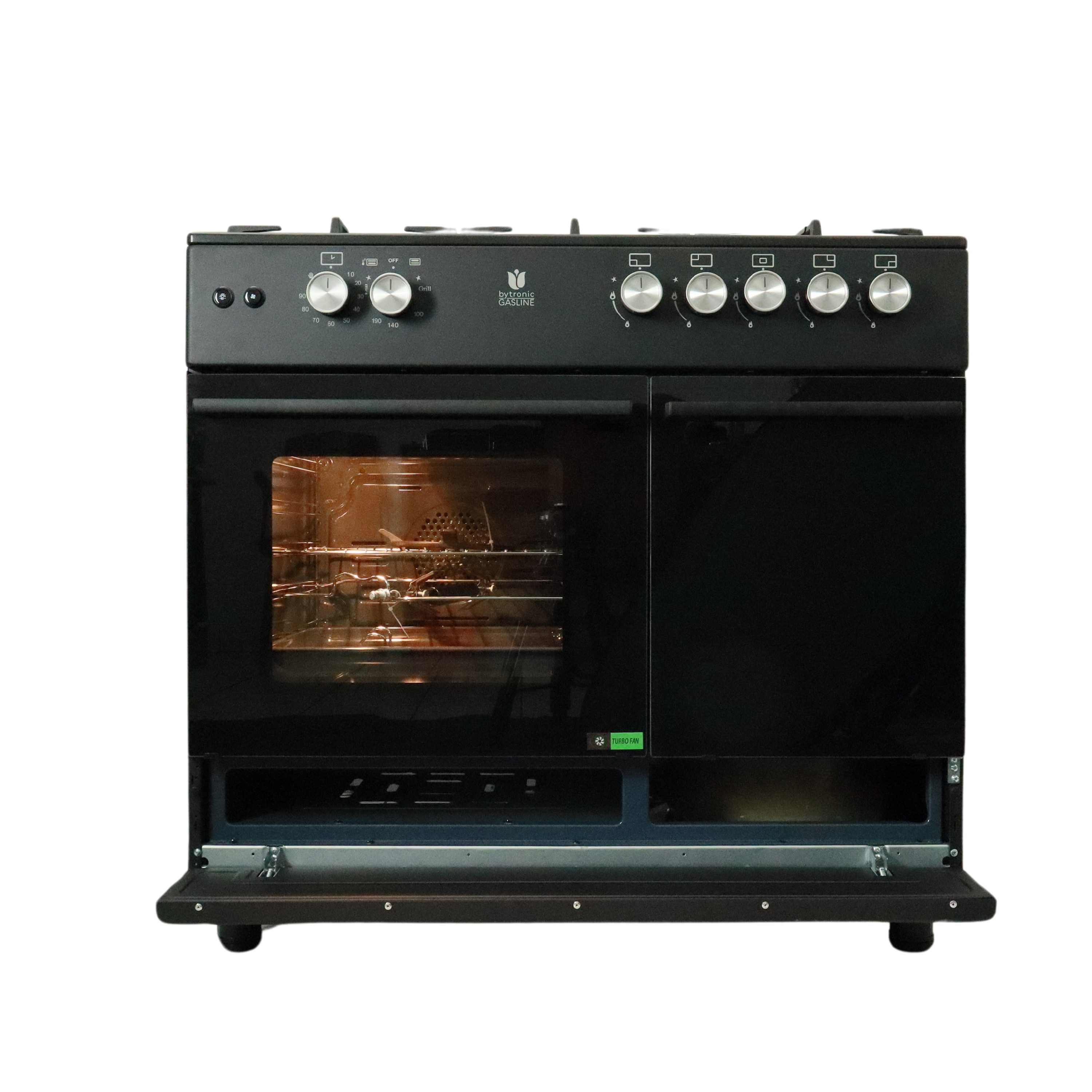Gas-Standherd mit Gasbackofen und Flaschenschrank GAG90GOXFLB