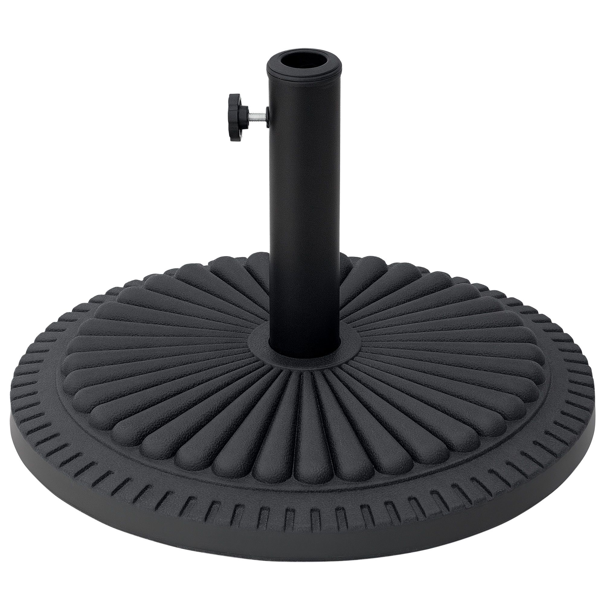 Outsunny Sonnenschirmständer 14  kg Schirmständer Rund Schirmhalter, Ständer Schirmgewicht für Sonnenschirm 35-48mm Rohrdurchmesser, für Balkon, Terasse, Garten, Schwarz