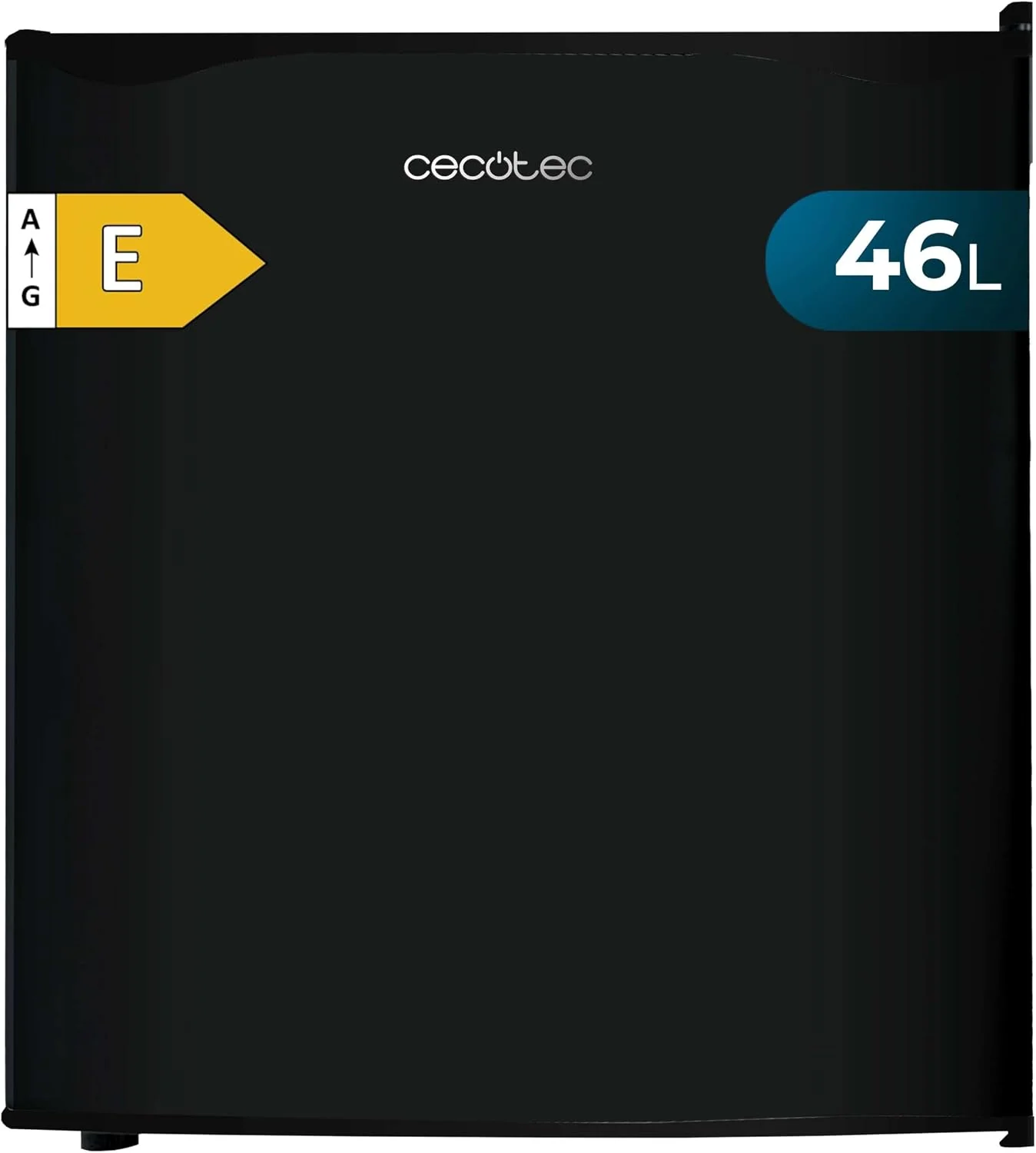 Cecotec Mini-Kühlschrank, Breite 48 cm, 46 l Kühlschrank GrandCooler 20000 L SilentCompress Black. Höhe 48,7 cm, Niedriger Energieverbrauch