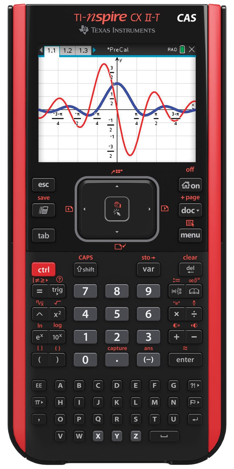 Texas Instruments TI Nspire CX II T CAS Graphikrechner schwarz mit Farbdisplay Computeralgebrasystem