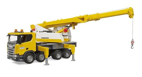 bruder 03571   Scania Super 560R autogru Liebherr con modulo luci e suoni, veicoli, veicolo da costruzione, autogru, camion, giocattoli dai 4 anni in su : Giochi e giocattoli