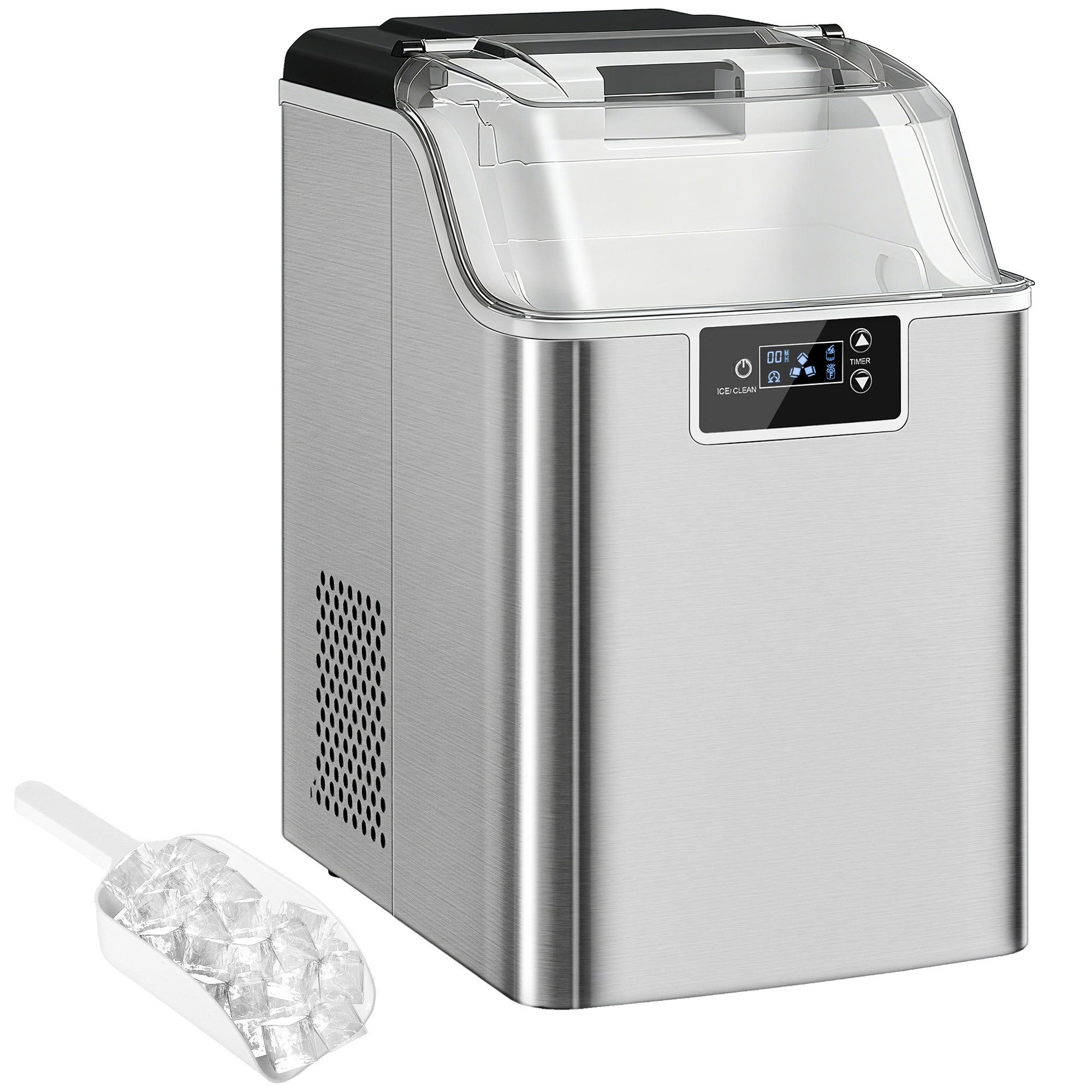 Eiswürfelmaschine 2.4 L Eiswürfelbereiter mit 2.1 L Wassertank