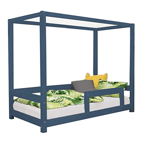 Benlemi Letto per bambini BUNKY 90 x 190 cm, blu navy : Prima infanzia