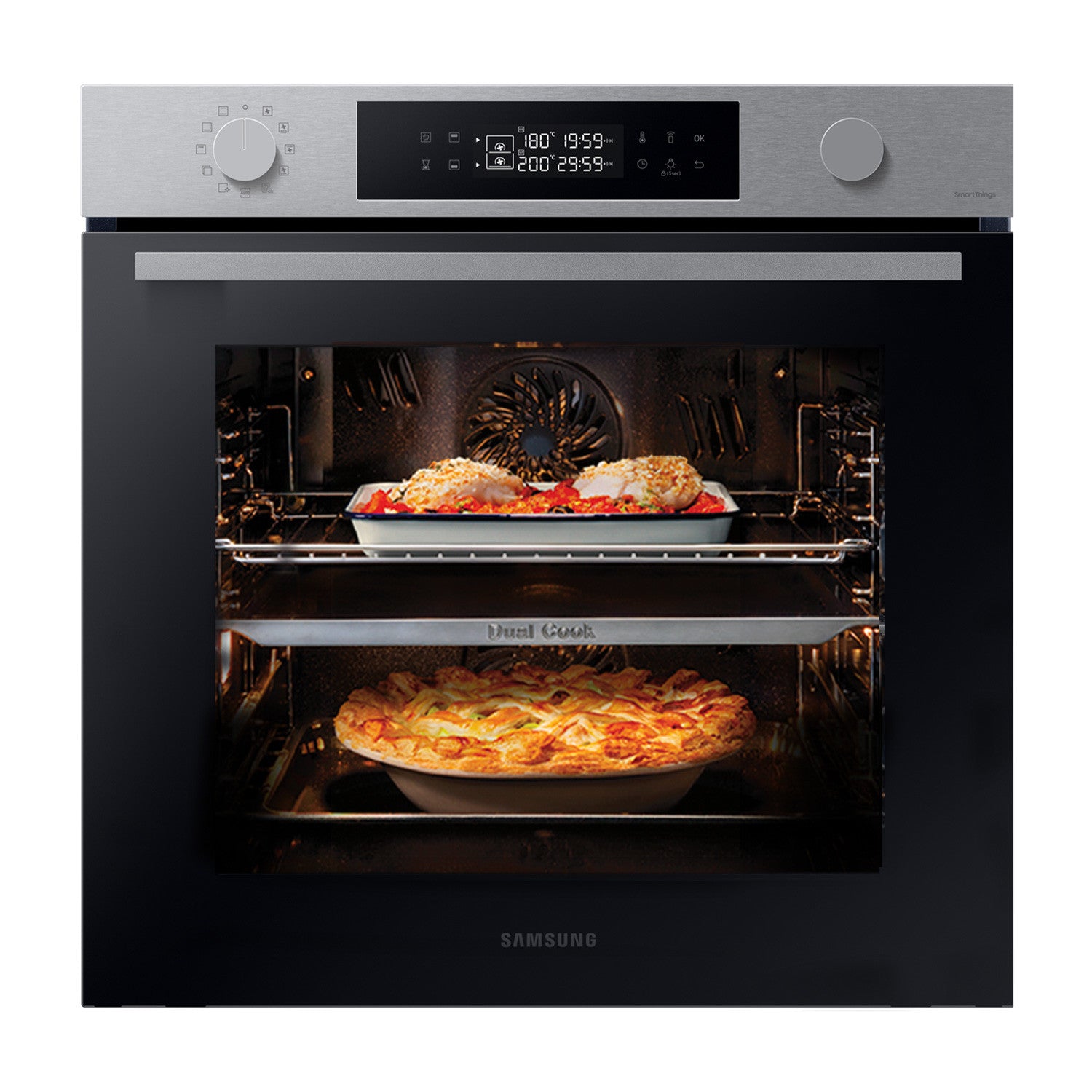 Samsung NV7B44403BS Forno ad Incasso Dual Cook 76L A+ Wi-Fi Autopulizia