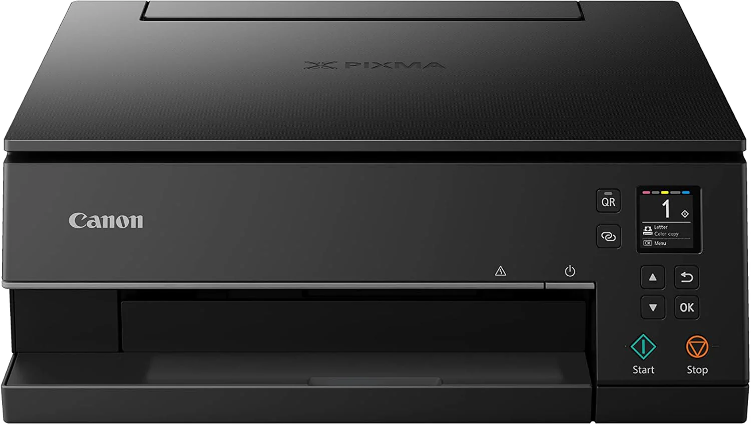 Canon PIXMA TS6350a printer, kleureninkjet multifunctioneel apparaat DIN A4 (fotoprinter, scanner, kopieerapparaat, OLED, 4.800x1.200 dpi, USB, WLAN, 5 afzonderlijke inkten, dubbelzijdig afdrukken, 2 papierladen), zwart