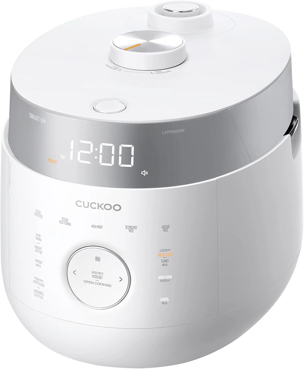 CUCKOO Reiskocher 1.08l CRP-LHTR0609F Induktions-Druck, Weiß, 6 Tassen