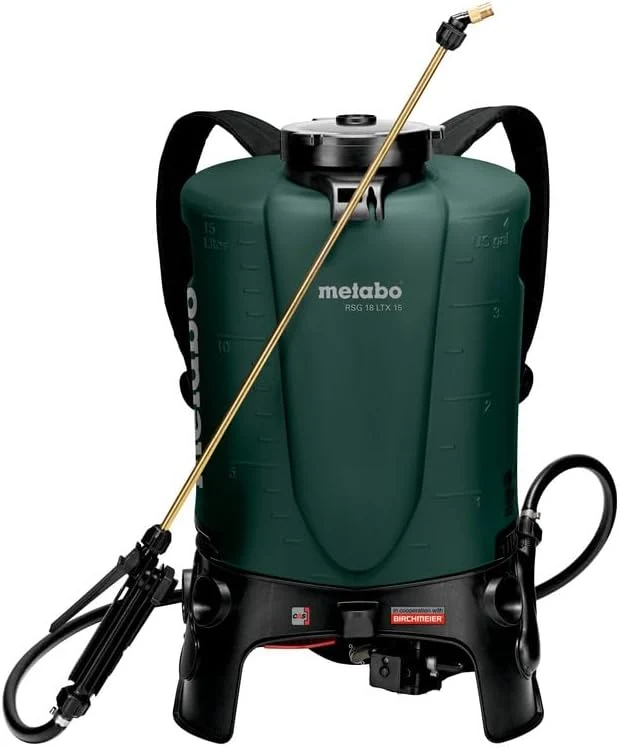 HIKOKI Sprinkler, 15 L, Grün/Schwarz, Akku-Rückensprühgerät RSG 18 LTX 15 (602038850) Akku, Akku Drucksprüher ohne manuelles Pumpen