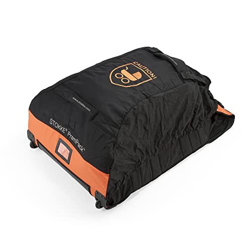 Stokke PramPack, Nero e arancione   Protegge il passeggino durante i viaggi   Leggero   Si ripone arrotolato per un minimo ingombro   Si adatta a quasi tutti i passeggini sul mercato : Prima infanzia
