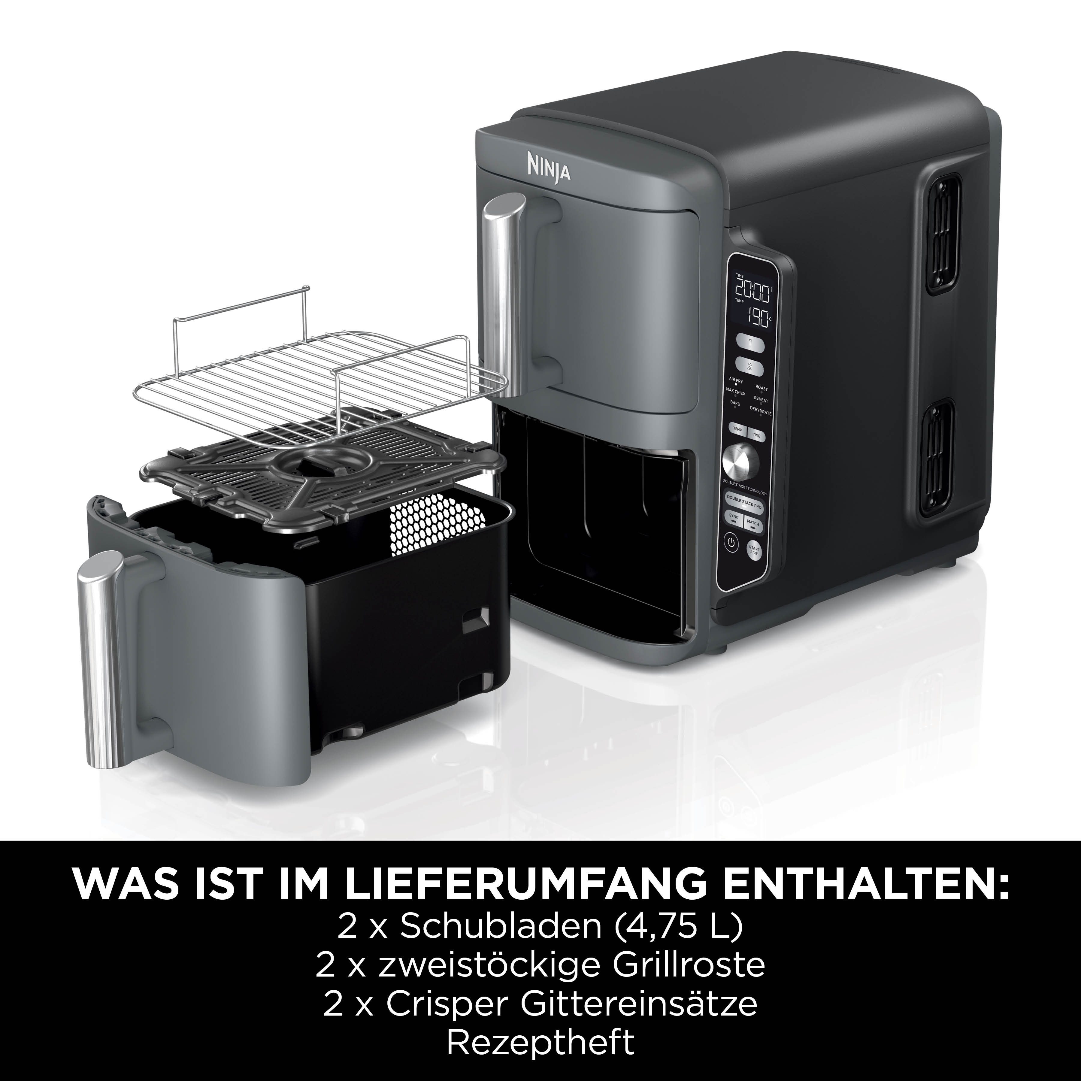 Heißluftfritteuse SL400EU Double Stack XL