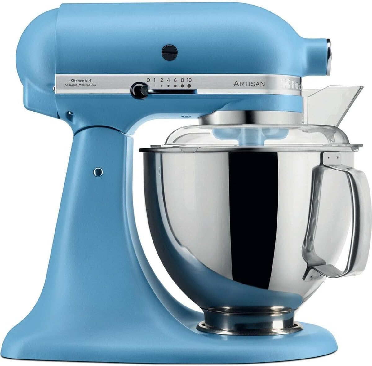 KitchenAid Küchenmaschine I Artisan I Kippbarem Food Processor I Teigknetmaschine mit 5 Zubehör | 2 Schüsseln aus Edelstahl | 4.8 L | Schwarz