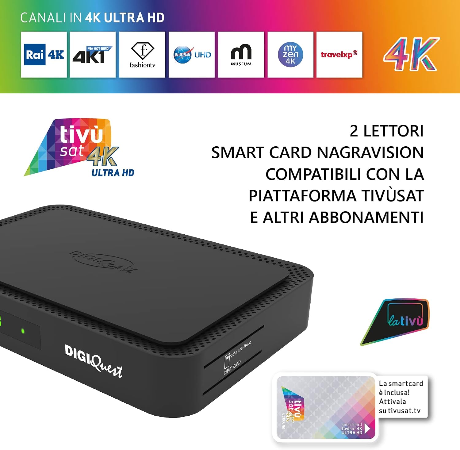 DIGIQUEST Decoder tivùsat COMBO 4K Q90