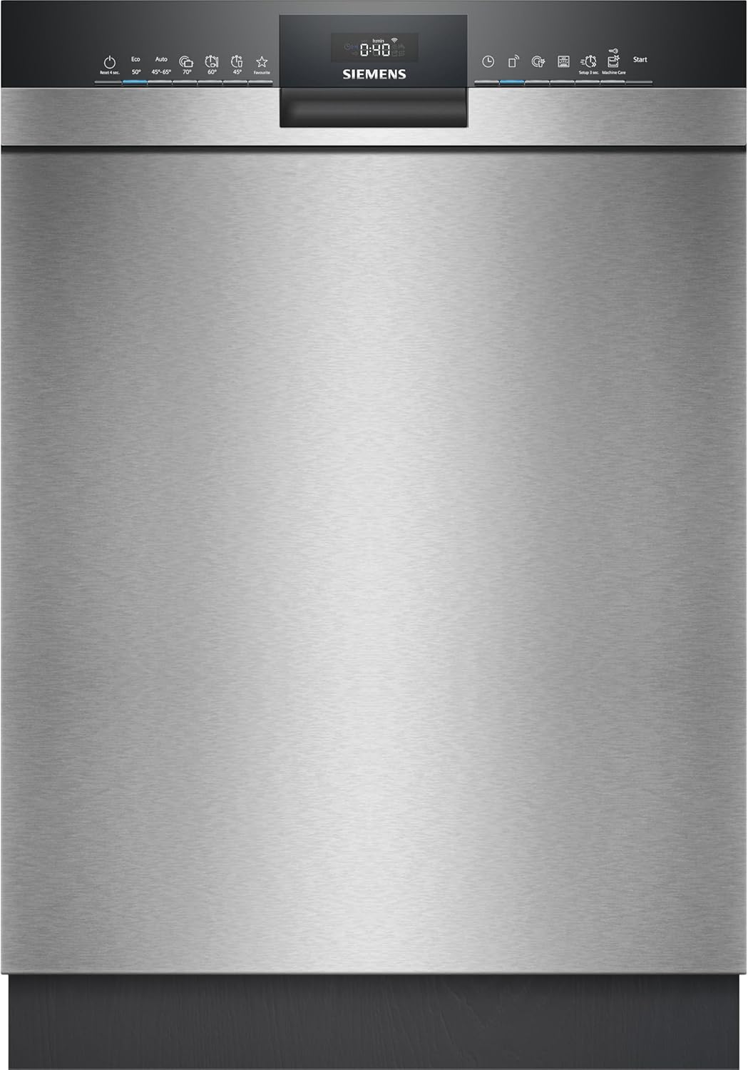 Siemens SN45YS00AE, iQ500 Smarter Geschirrspüler Unterbau, 60 cm breit, Made in Germany Besteckkorb, Edelstahl, Zeolith Trocken, extra leise, automatische Türöffnung, aquaStop, varioSpeed