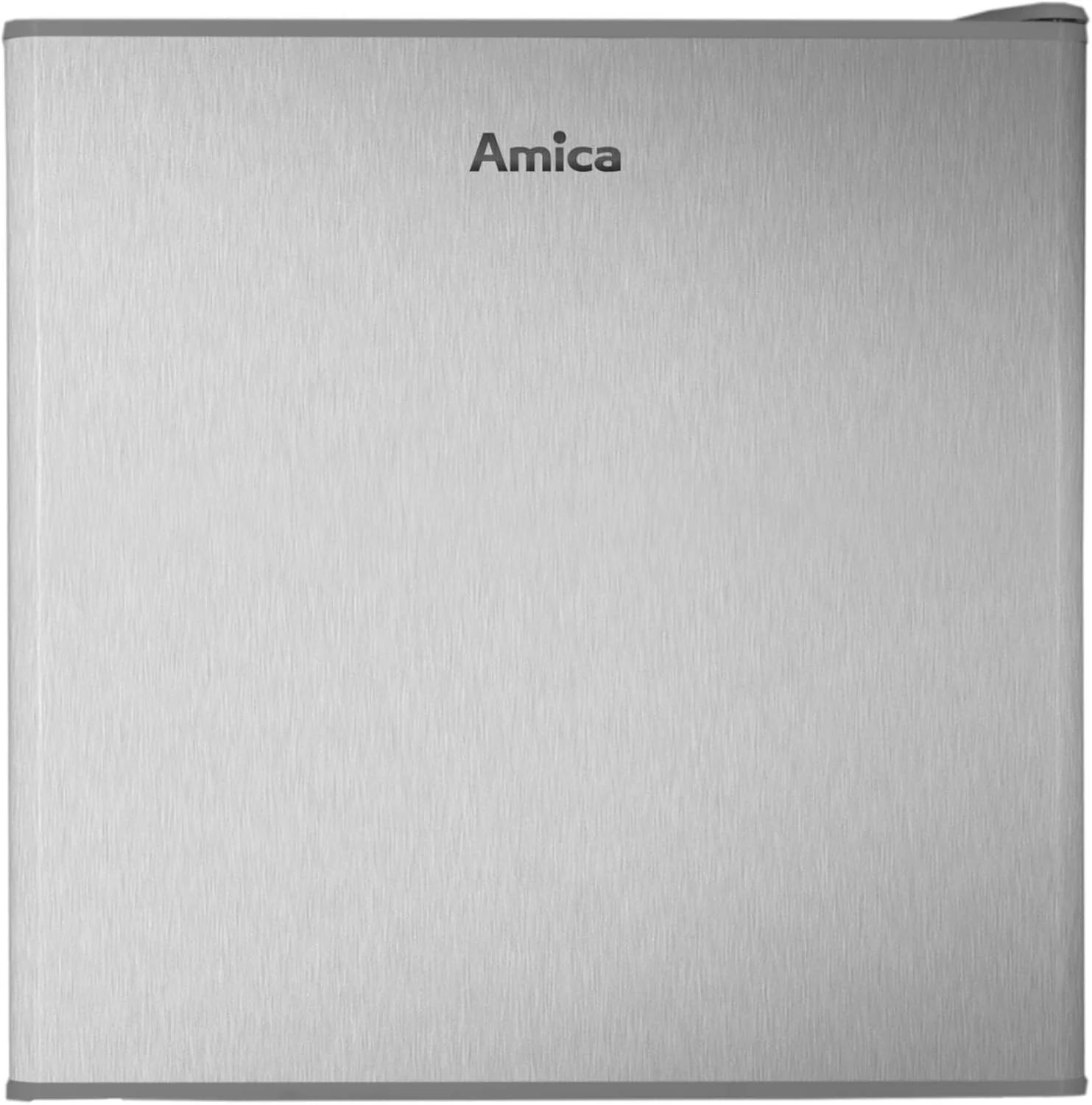 Amica Mini Gefrierschrank freistehend 50x48x44,5 cm 32L 4‑Sterne‑Gefrierfach mit Eiswürfelbehälter Freezer AGB 3010 E, Edelstahloptik
