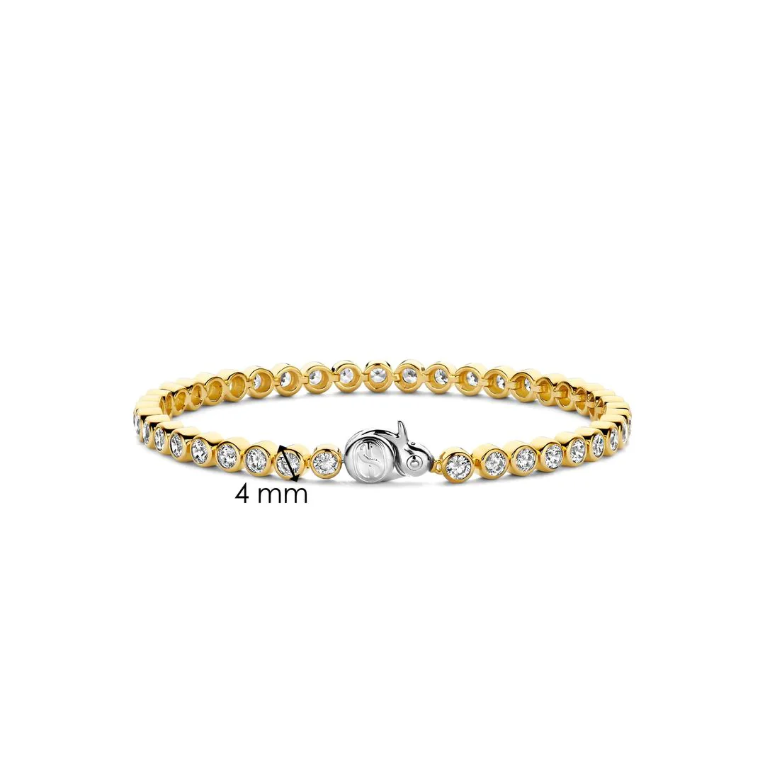 Bracciale Ti Sento Milano tennis castoni tondi dorato giallo 2842ZY