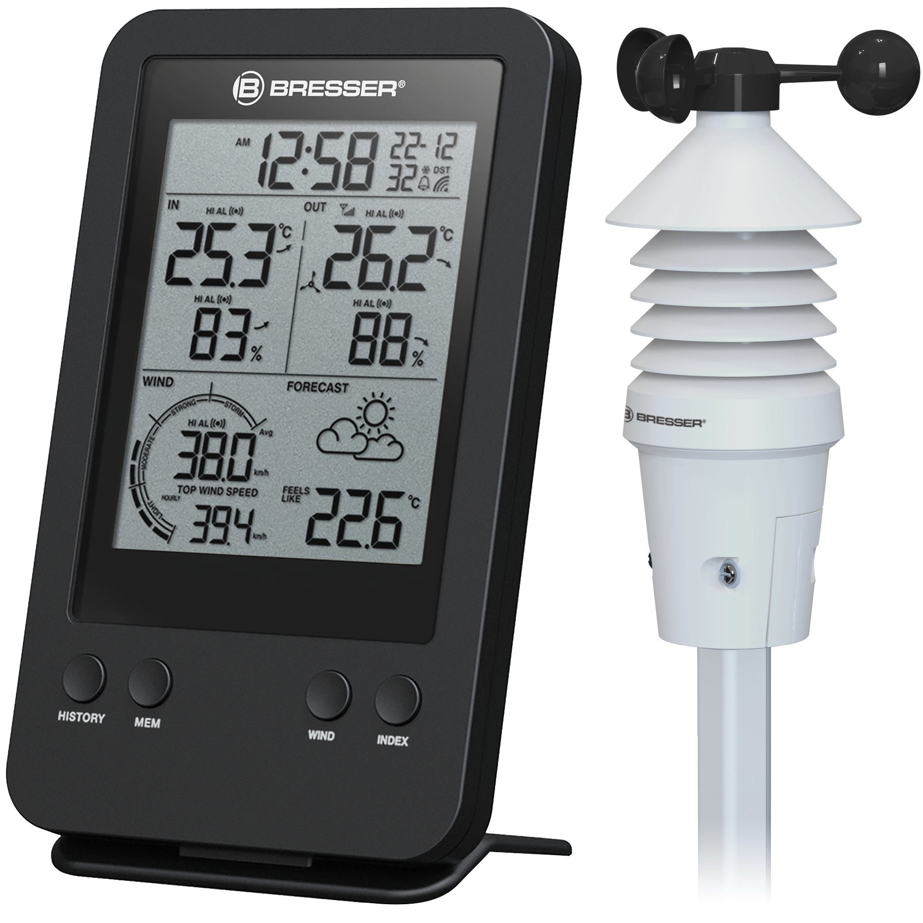 Wetterstation BRESSER 3-in-1-Profi-Windmesser