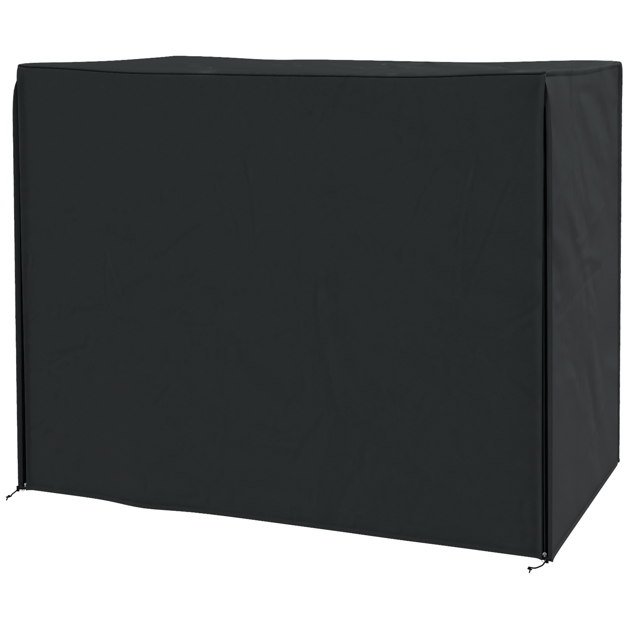 Outsunny Abdeckung für Hollywoodschaukel, wasserdicht, Polyester, 220x125x172cm, Schwarz