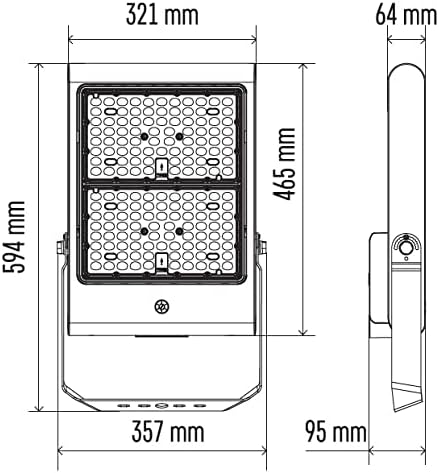 EMOS LED Strahler Profi Plus 300W, IP65 wasserdichtes Flutlicht für Feuchträume, Innen und Außen, Helligkeit 40000lm, Neutralweiß 4000K, CRI>80, Lebensdauer 50000h, 5 Jahre Garantie