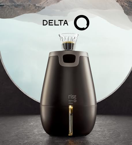 Delta Q   Macchina da caffè Rise   Nero   19 Bar a pressione   Sistema di estrazione inversa   2 tazze grandi e 4 piccole compatibili   20 capsule Intensità 14 e 10 capsule decaffeinato : Casa e cucina