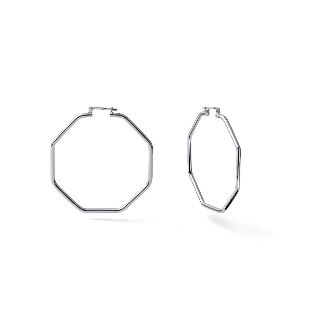 Orecchini Unoaerre semicerchio a cerchio ottagonale grandi 2755