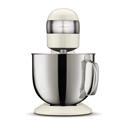 Cuisinart SMD 50CRM Precision Pro 5.5 Quart Digital Stand Mixer with 12 Speeds, 3 Preprogrammed Food Prep Settings, Mixing Bowl, Chef's Whisk, Flat Mixing Paddle, Dough Hook, and Splash Guard, Cream: Home & Kitchen