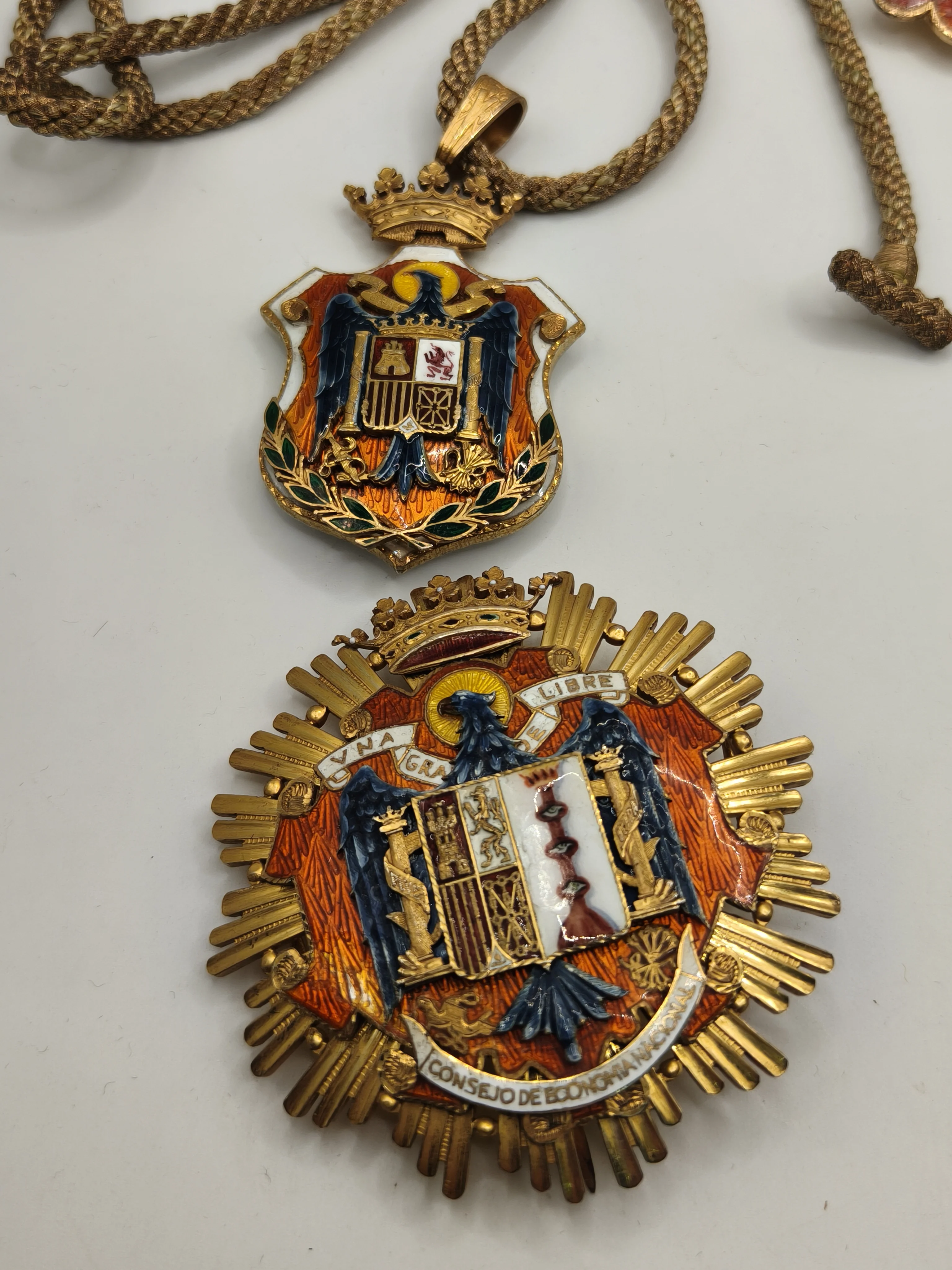 National Economic Council Grand cross and medal. Spain Franco's period