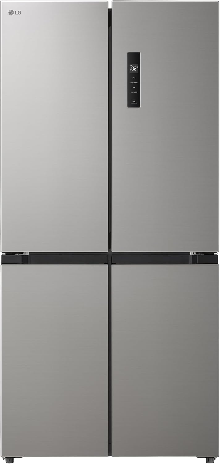 GMM41MSBEM Frigorifero 4 Porte Slim, Capacità 474L, Total No Frost con Multi Air Flow, Cassetto Zero Gradi Convertibile Fresh Switch, Ripiani in Vetro Temperato, Illuminazione LED, Classe E, Silver