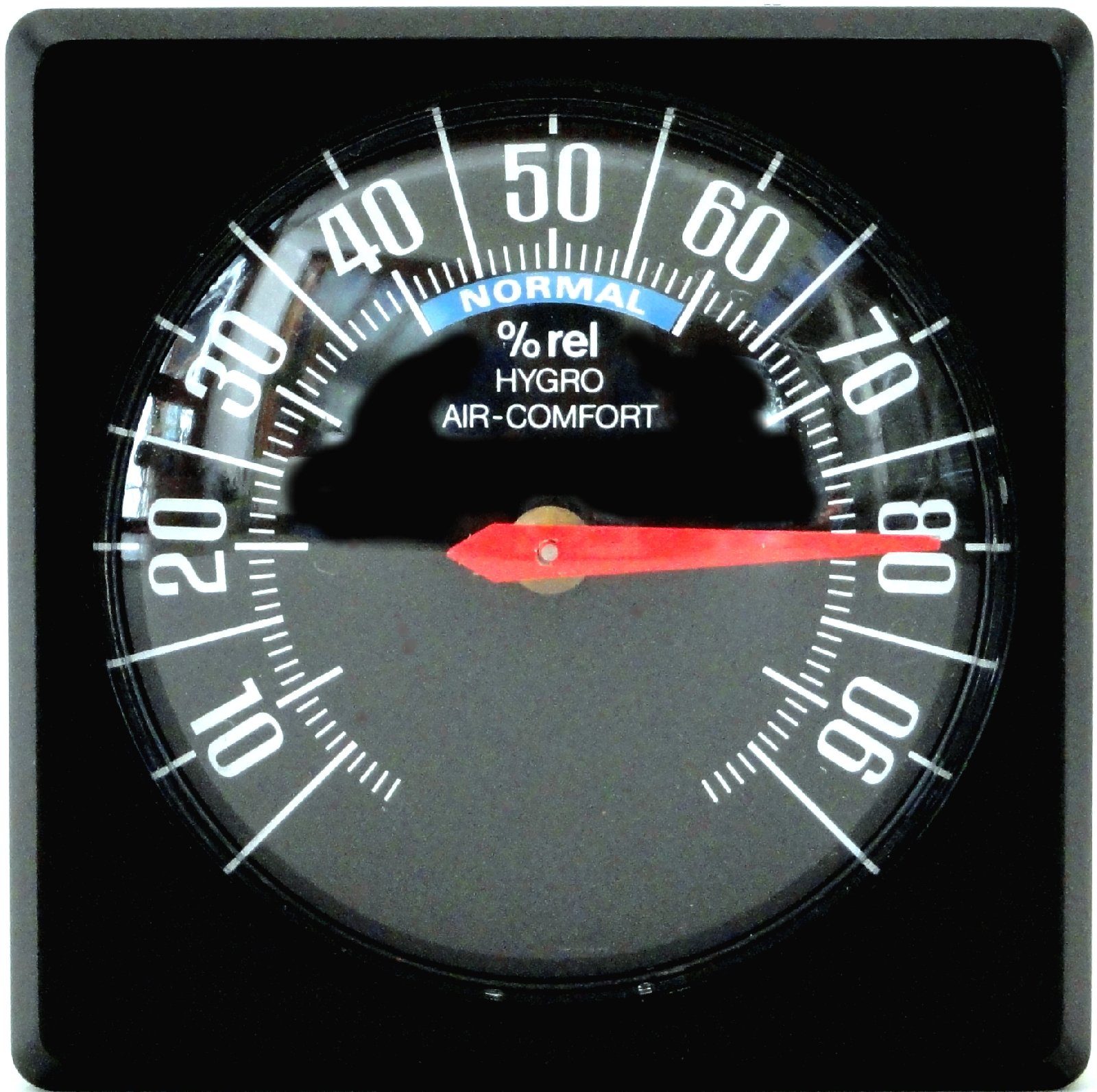 Hygrometer Historisches Bimetall Hygrometer 5 x 5 cm justierbar; selbstklebend
