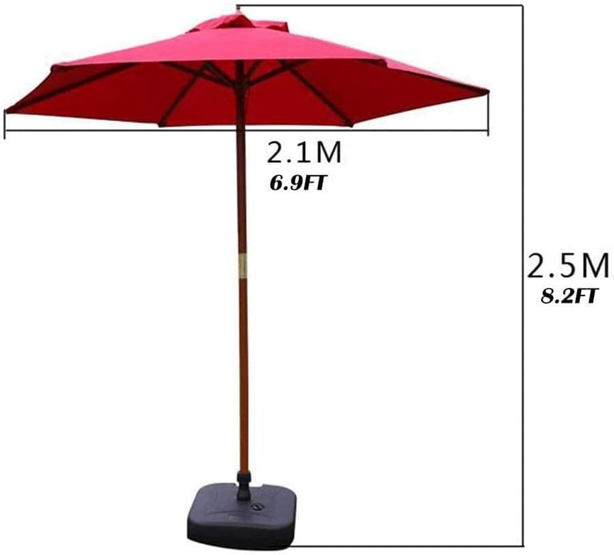 210 cm freitragender Sonnenschirm zum Aufhängen mit Kurbel für den UV-Schutz im Freien, im Garten und auf der Terrasse good