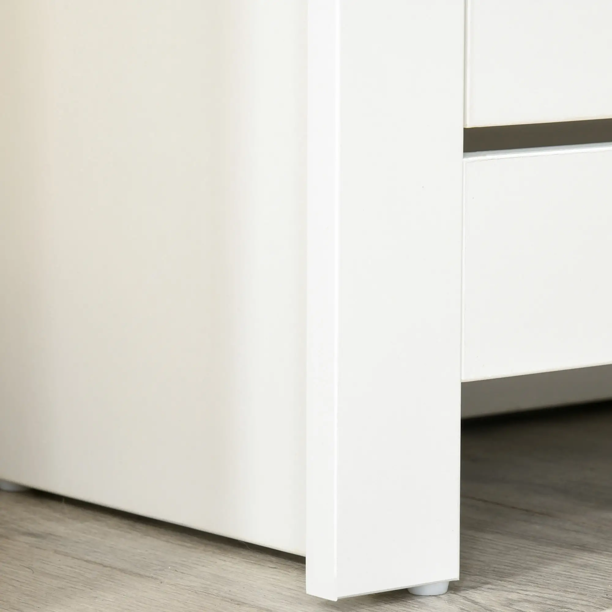 HOMCOM Schuhschrank 2 Klappen 12 Paar Schuhe Kippschutz Weiß