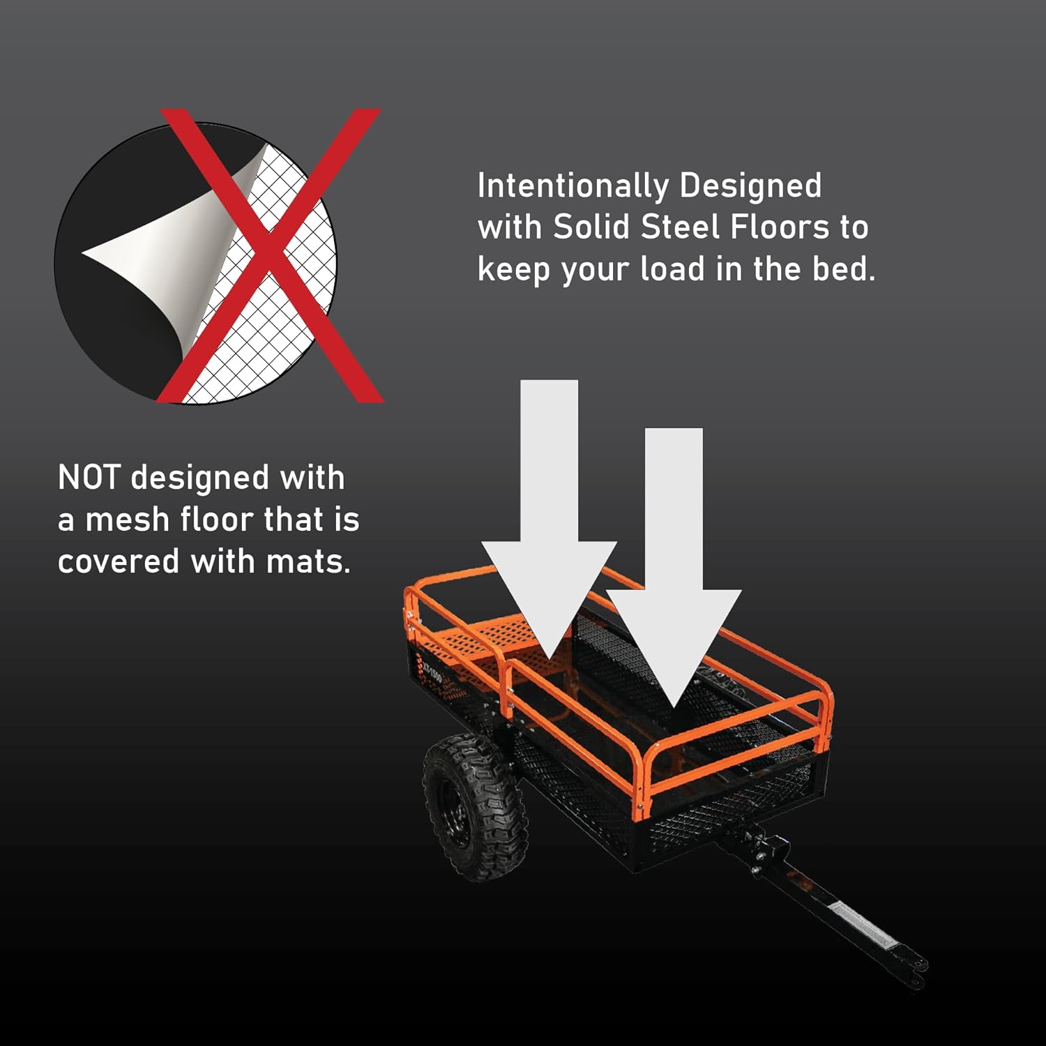 Impact Implements 1500lb Utility Cart Trailer with Steel Floor