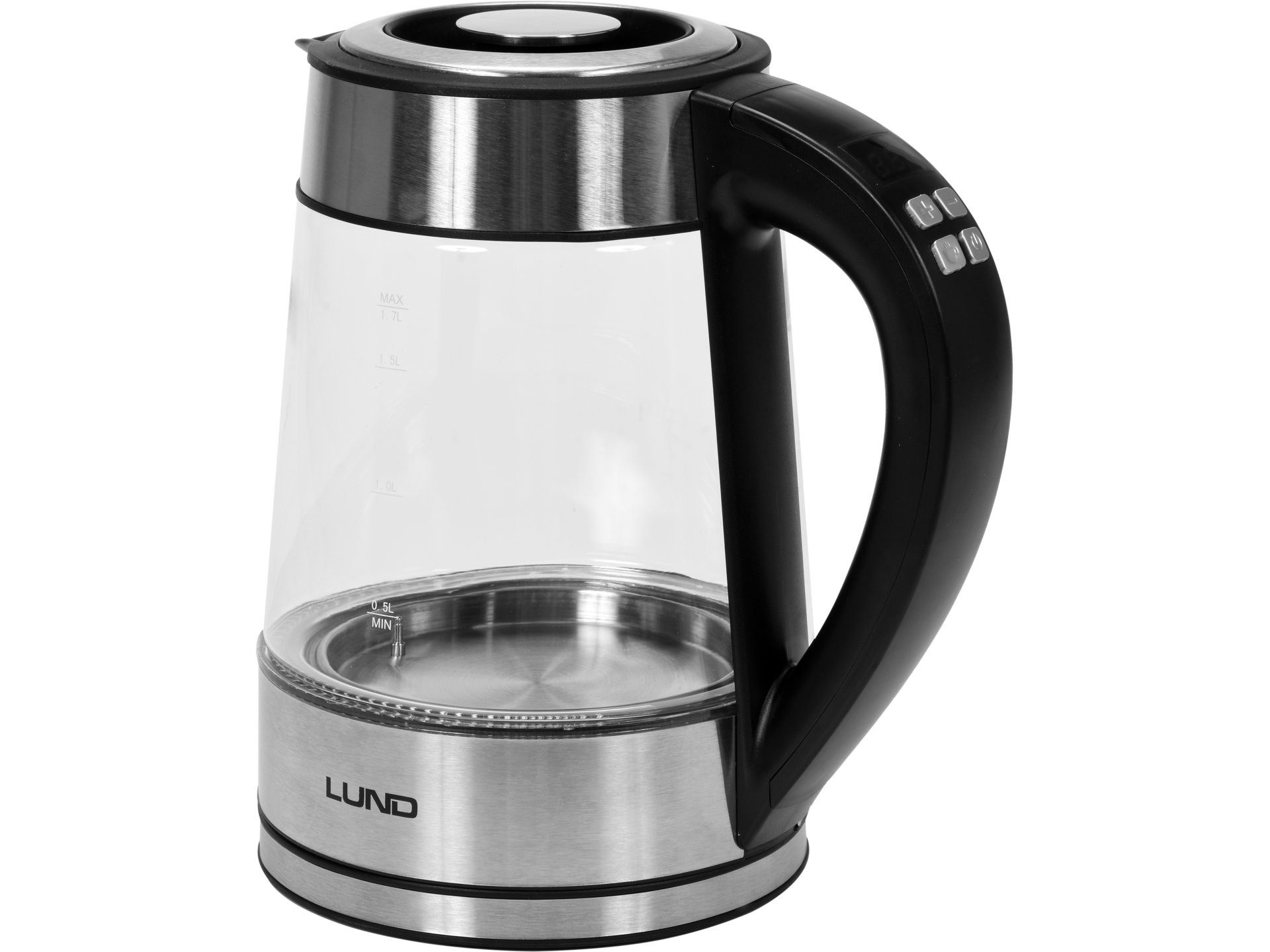 Reise-Wasserkocher Wasserkocher LED Glas 1,7 l Temperatureinstellungsfunktion 2200W